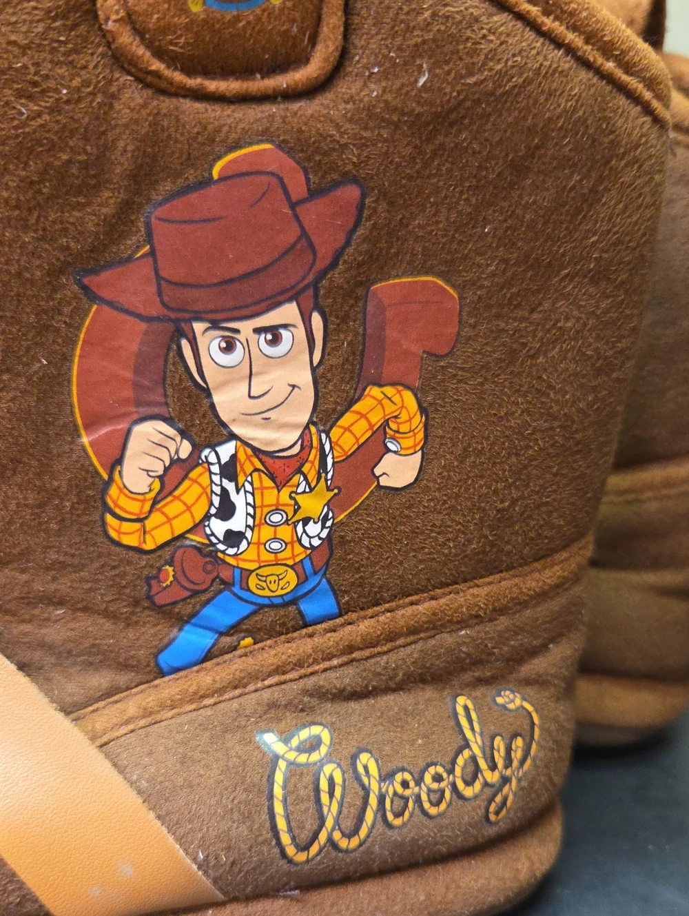 Disney Pixar Toy Story Woody Childrens Boots 9-10 Faux Suede Cowboy Boots & HAT